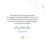 Weihnachtskarte geschäftlich Schneeflocke Gold 3