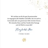 Weihnachtskarte geschäftlich Schneeflocke Gold 3