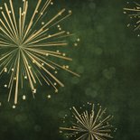 Weihnachtskarte Geschäftskunden Feuerwerk gold 2