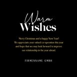 Weihnachtskarte Geschäftskunden Herz 'Warm Wishes' 3