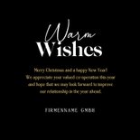 Weihnachtskarte Geschäftskunden Herz 'Warm Wishes' 3