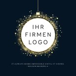 Weihnachtskarte Geschäftspartner Weihnachtskugel mit Gold 2