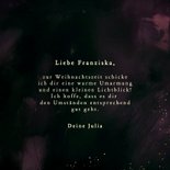 Weihnachtskarte Goldherz Lichtblick Trost Lila 3