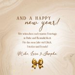 Weihnachtskarte Goldornamente Weihnachtskugel mit Foto 3