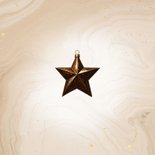 Weihnachtskarte Goldornamente Weihnachtskugel mit Foto Rückseite