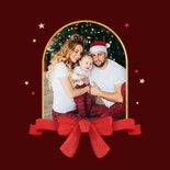 Weihnachtskarte Haus mit Fotocollage Umzug zu Weihnachten 2