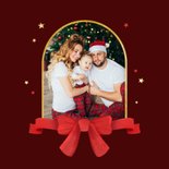 Weihnachtskarte Haus mit Fotocollage Umzug zu Weihnachten 2