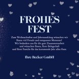 Weihnachtskarte Herz aus Herzen dunkelblau  3