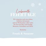 Weihnachtskarte Kaninchen mit Schal und Geschenk  3