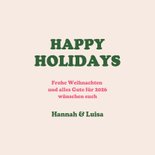 Weihnachtskarte Karomuster Weihnachtsbäume mit Foto 3