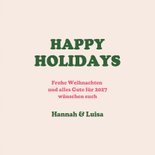Weihnachtskarte Karomuster Weihnachtsbäume mit Foto 3