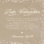 Weihnachtskarte klassisch Kalligraphie weiß Schneeflocken 3