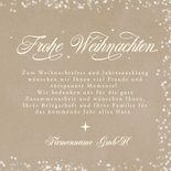Weihnachtskarte klassisch Kalligraphie weiß Schneeflocken 3