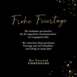 Weihnachtskarte Marmor 2026 grün Goldkleckse geschäftlich 3