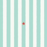 Weihnachtskarte 'Merry XMas' mintgrün gestreift Rückseite