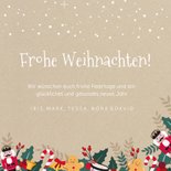 Weihnachtskarte mit 3 Fotos und lustigen Illustrationen 3