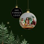 Weihnachtskarte mit Geschäftslogo Tannenwald 2