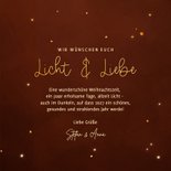 Weihnachtskarte Rotkehlchen Licht & Liebe Lichterkette 3