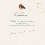 Weihnachtskarte Rotkelchen mit Weihnachtsmütze 3