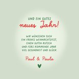 Weihnachtskarte Weihnachtself und Lebkuchenmännchen 3
