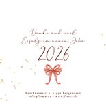 Weihnachtskarte Weihnachtskranz mit Schleifen rosa bunt Logo 2