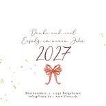 Weihnachtskarte Weihnachtskranz mit Schleifen rosa bunt Logo 2
