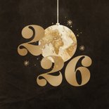 Weihnachtskarte Weltkarte Weihnachtskugel 2027 Logo 2