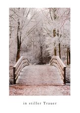 Beileidskarte mit Naturfotografie & Schnee