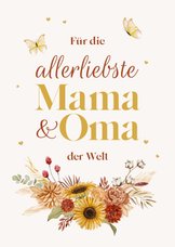 Blumen-Grußkarte zum Muttertag für Mama & Oma