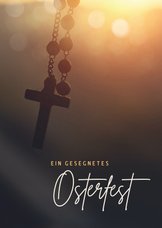 Christliche Ostergrußkarte Rosenkranz