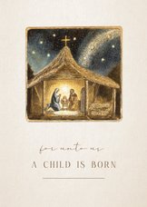 Christliche Weihnachtskarte heilige Familie