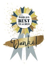 Dankeskarte 'World's best teacher'