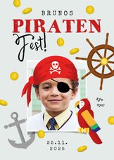 Einladung Piraten-Kindergeburtstag Junge