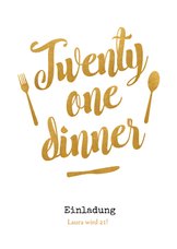 Einladung Twentyone Dinner