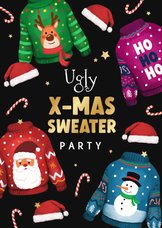 Einladung Weihnachtsfeier Firma 'Ugly X-Mas Sweater'