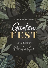 Einladung zum Gartenfest Blätter