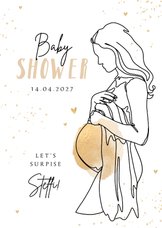 Einladung zur Babyshower Skizze