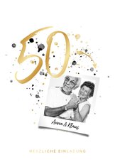 Einladung zur goldenen Hochzeit 50 mit Foto