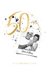 Einladung zur goldenen Hochzeit 50 mit Foto
