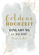 Einladung zur goldenen Hochzeit mit Blüten