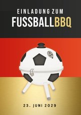 Einladungskarte Fußball-Grillfest Deutschland