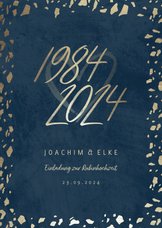 Einladungskarte Rubinhochzeit 1984-2024