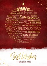 Firmen-Weihnachtskarte Christbaumkugel Weihnachtswünsche