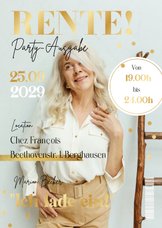 Foto-Einladung 'Rente' Frau Zeitschrift