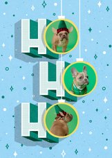 Foto-Weihnachtskarte lustig 'Ho Ho Ho'