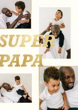 Fotocollage-Karte Vatertag 'Superpapa'