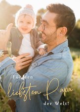 Fotokarte Vatertag mit Schreibschrift