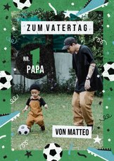 Fußballkarte mit Foto zum Vatertag