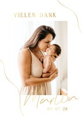 Geburtskarte minimalistisch mit Foto