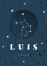 Geburtskarte Sternzeichen Jungfrau Foto innen